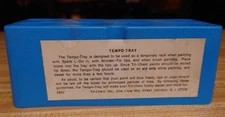 VINTAGE TRI-CHEM LIQUID EMBROIDERY PAINT TUBE CADDY STORAGE NR TEMPO-TRAY BLUE