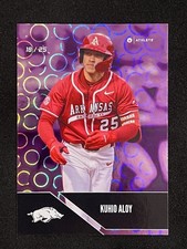KUHIO ALOY 2025 Onit Arkansas Razorbacks Baseball PURPLE Holo Parallel #18/25