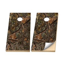 Premium Cornhole Vinyl Wraps - 3M Decal - Camo - Woodland Hunting Camouflage