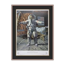 Hammer & Feather by Alan Bean (Framed)