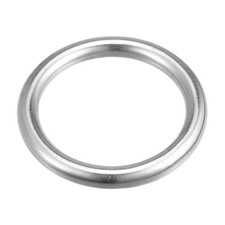 316 Stainless Steel Round Welded Circle O-Ring 50mm 1.97" ID 8mm Thickness