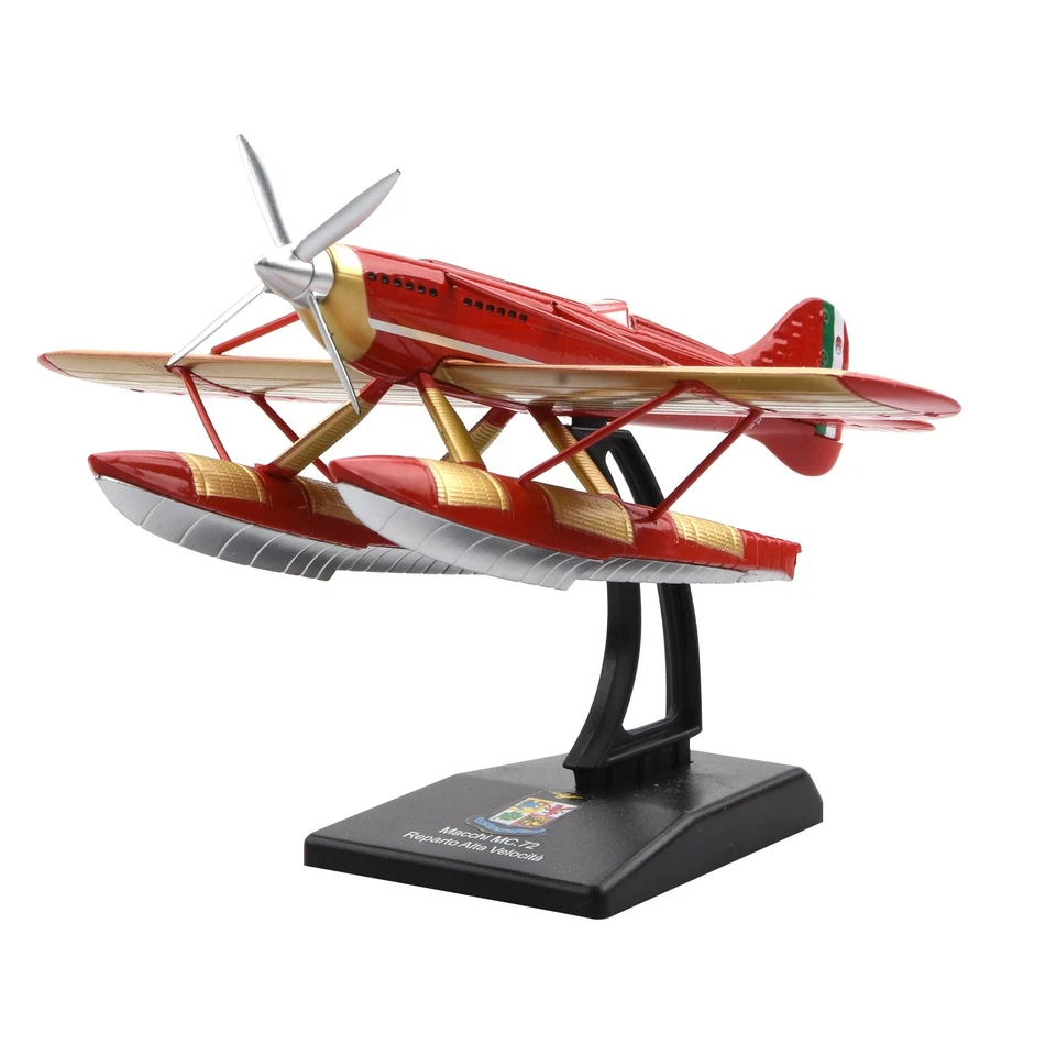 12cm Diecast Alloy 1/72 Scale WWI Italy Macchi MC72 Racing Seaplane Model Gift - Image 3 of 4
