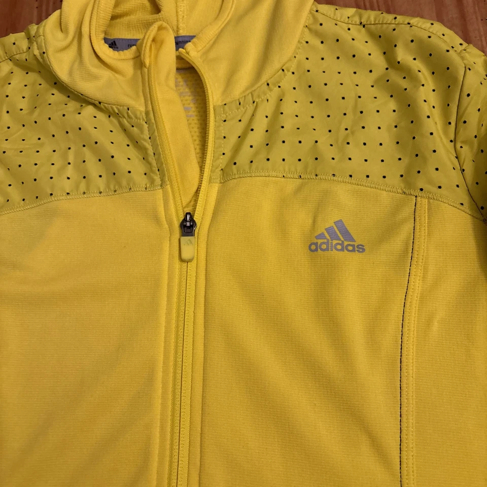 Jaqueta de corrida Adidas Performance masculina tamanho médio amarela e preta - Imagem 4 de 4