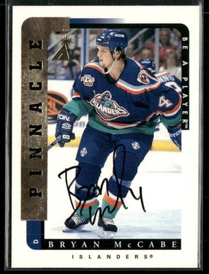 1996-97 Pinnacle Be a Player Bryan McCabe Autographs #162 New York Islanders
