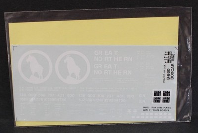 Miller/ Herald King B-660 HO Great Northern 50' Blue Box Car Decal Set 10-68