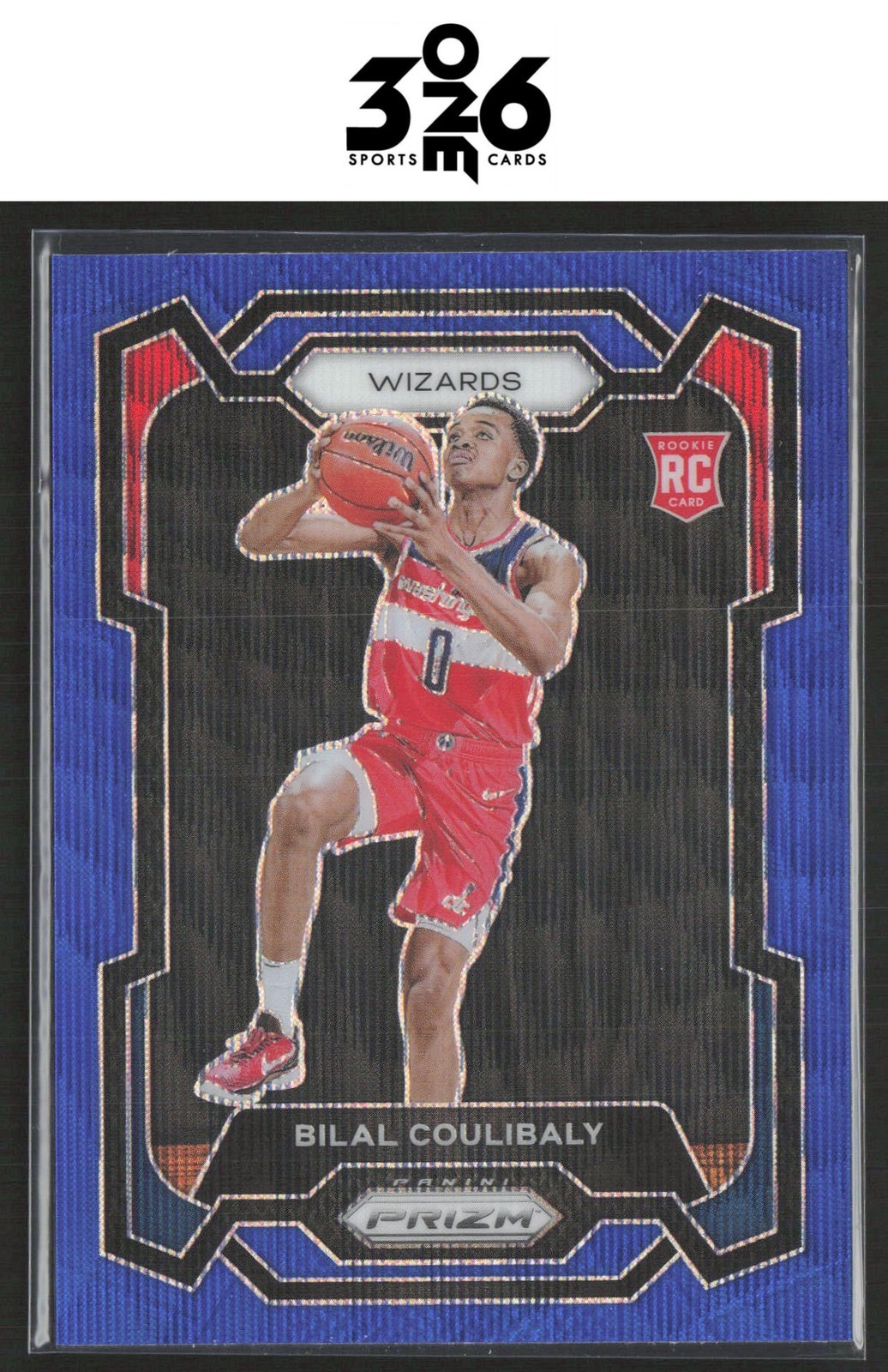 Bilal Coulibaly 2023-24 Panini Prizm Prizms Blue Wave Rookie #153