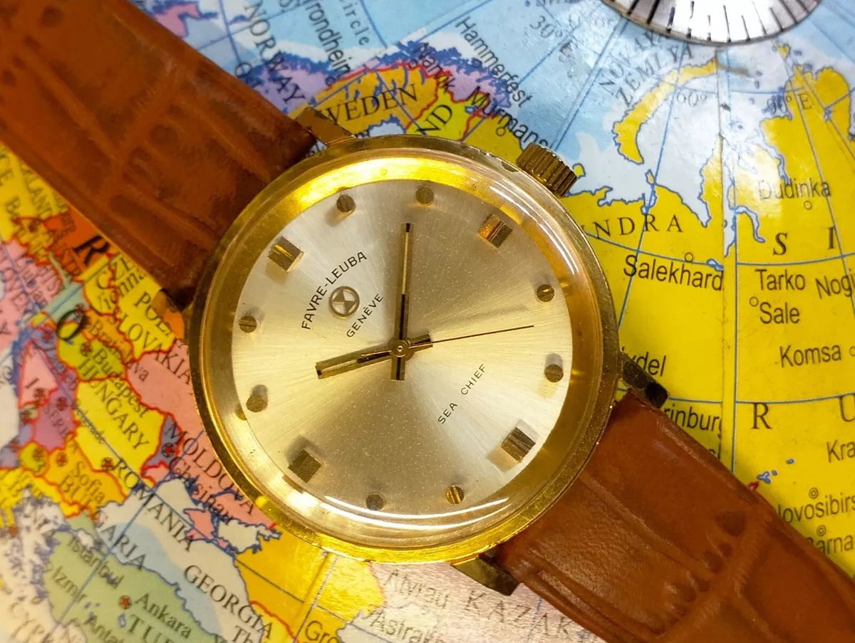 AUTHENTIC FAVRE LEUBA GENEVE SEA CHIEF WINDING SWISS MEN S 61512