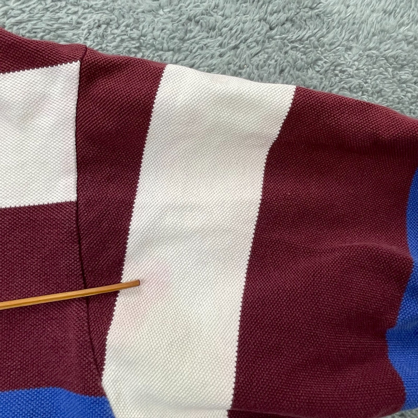 Polo Ralph Lauren vintage camicia uomo media rossa a righe pony cotone golf rugby