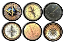 Vintage Nautical Compass Cabinet Knobs Maritime Instrument Steampunk Drawer Pull