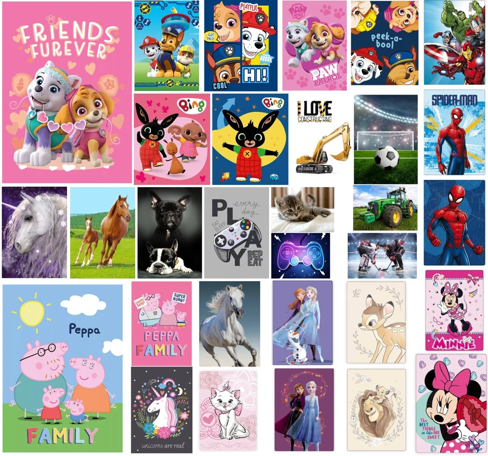 BRANDMAC APS Lizenz Kinderdecke 100x140 cm Fleecedecke Kuscheldecke Decke Motivdecke ☆