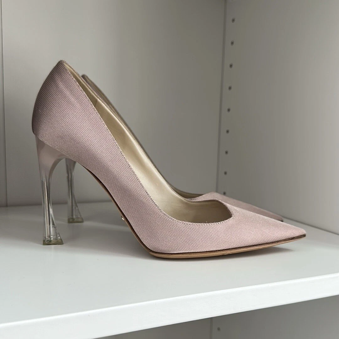 Pompe à talons satinés vierge ⭐️ Christian Dior ⭐️ Songe rose pâle rose pâle 38,5