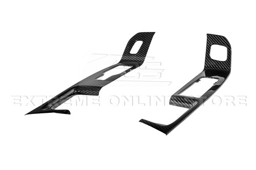 For 21-Up Ford F-150 Carbon Fiber Interior Front Door Side Panel Trim Cover Pair - Picture 22 of 24