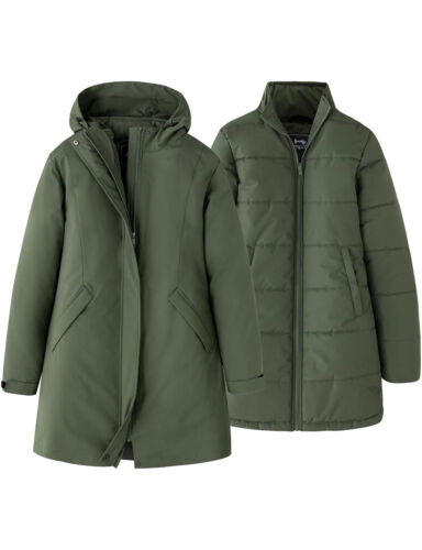 Ampake Women's Winter 3 in 1 Parka Coat Warm Puffer Liner Jacket Detachable Hood - Picture 39 of 46