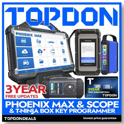 3YEARS TOPDON Phoenix Max & Scope &T-ninja Box Car Diagnostic Key Programming