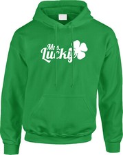 Mrs Lucky St Patricks Day Funny Drunk Bar Pub Crawl 4 Clover Irish Mens Hoodie