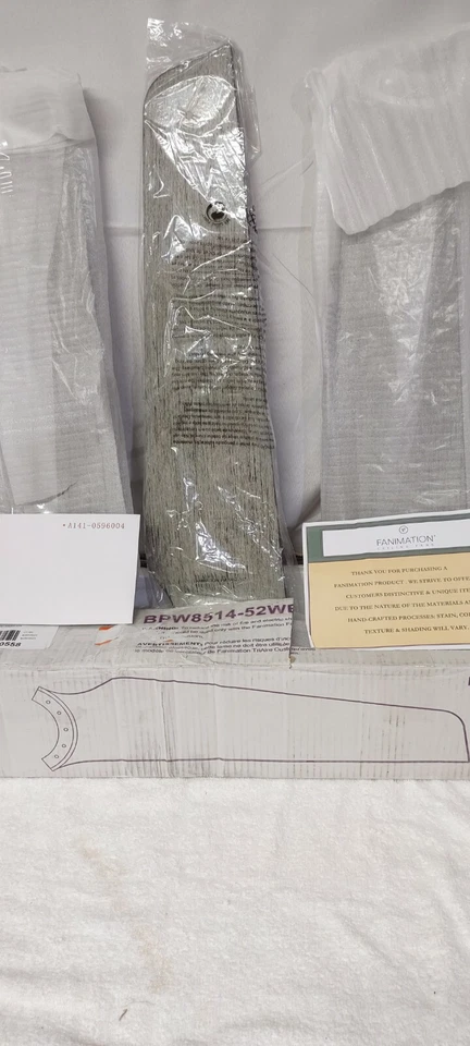 Fanimation BPW8514-52WEW Blade Set Plastic 52" Weathered Wood Set of 3 Blades - Image 4 of 4