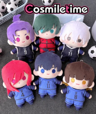 BLUE LOCK Chigiri Hyoma Mikage Reo Plush 12cm Doll Dress Up Toy Anime Keychain