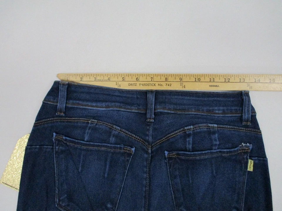 Pantalones de mezclilla vibrantes MIU para mujer talla 15 azul liso ajustados elásticos 31x30 P920 Foto 3 de 4