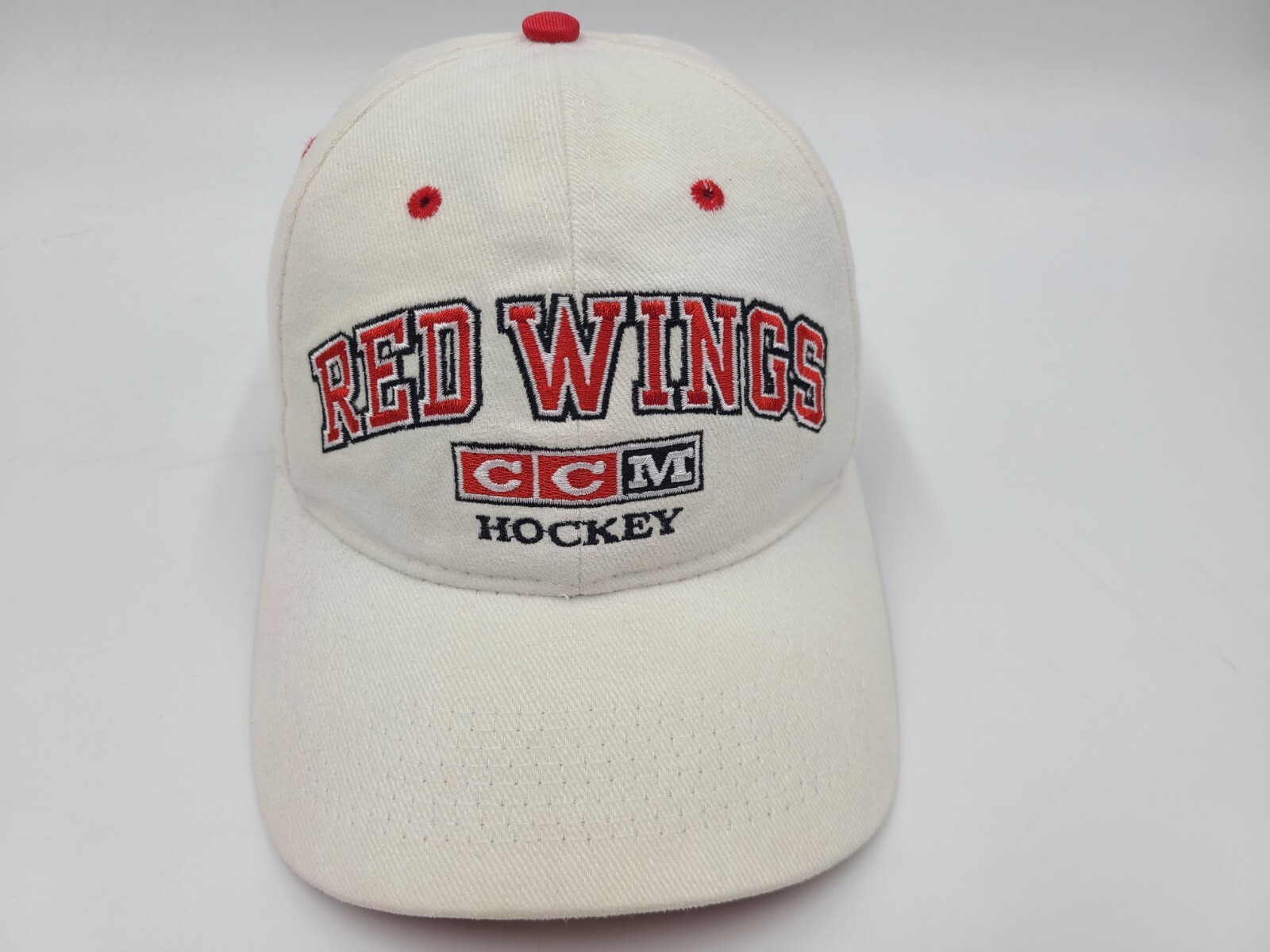 Vintage Detroit Red Wings CCM Strapback Adjustable (Seems Small) Hat Cap Men NHL