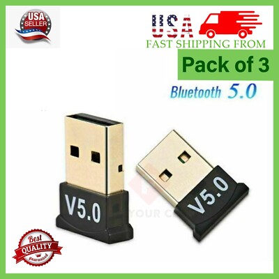 3 X USB Bluetooth 5.0 Wireless Audio Music Stereo Adapter Dongle receiver For TV