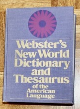 1971 Webster's New World Dictionary  Thesaurus HC 2nd college ed 3" thick NICE