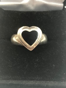 925 Sterling Silver Vintage Inlay Black Onyx Love Heart Ring Sz 7 Ebay