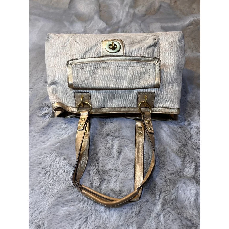 Bolso de mano Coach Penelope Signature puntadas de lino bolso F19231 Foto 3 de 4