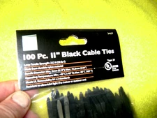 100pcs BLACK Cable Zip Ties Heavy Duty 11 Inch Premium Plastic NEW