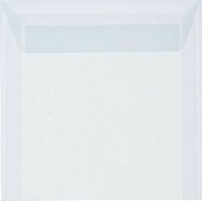 Paper24Plus # 25 St. Transparent Weiß  Selbstklebend -18 x 18 cm 180 x 180 mm