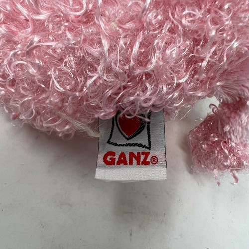 Ganz Webkinz Plush Poodle 10" Dog Pink Fuzzy Curly Stuffed Animal NO CODE - Picture 5 of 9