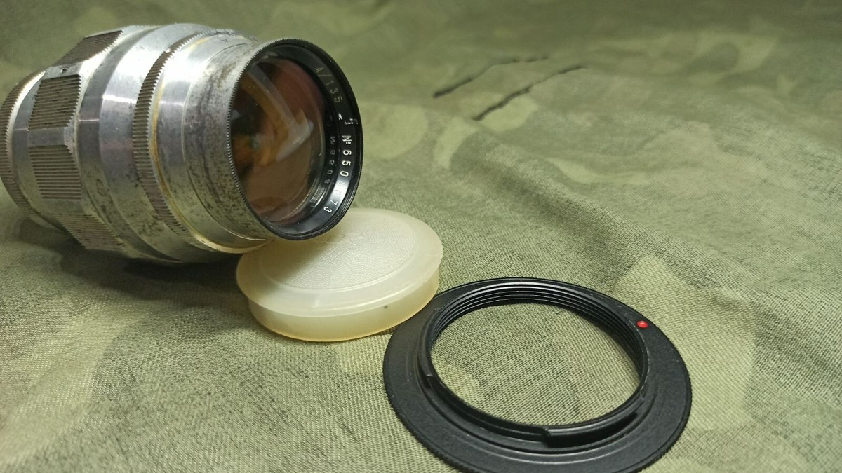 Jupiter-11 lens 135mm f/4.0 M42 with adapter | eBay