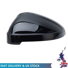 BLACK DOOR WING MIRROR COVER CAP FRONT TOP LEFT PASSENGER SIDE FOR AUDI A4 B9 A5