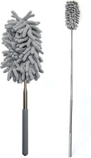 1x Extendable Microfiber Duster Telescopic Pole For Cleaning High Ceiling Cobweb