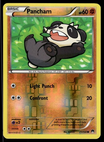 Pancham 71/122 Reverse Holo XY Breakpoint Pokemon Card