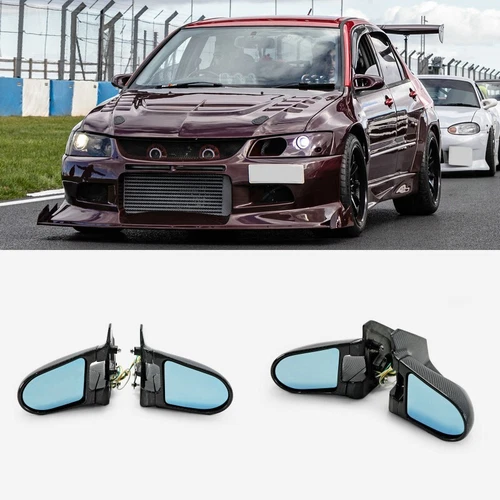 For Mitsubishi EVO 7 8 9 LHD Carbon Fiber Aero Side Rearview Rear view Mirrors