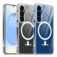 MagSafe Magnetic Clear Case For Samsung Galaxy S25 Ultra/S25+ Shockproof Cover