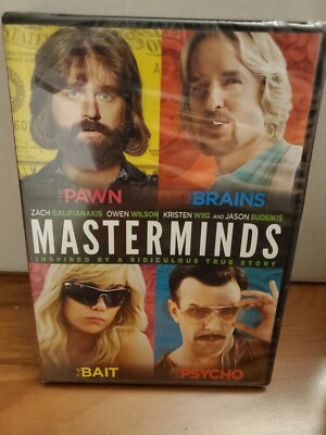 Masterminds (DVD, 2016, WS) Zach Galifianakis, Owen Wilson, Kristen Wiig - 010