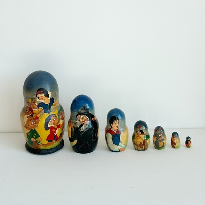 Sleeping Beauty Russian Nesting Dolls Seven Dwarfs 