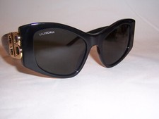 NEW BALENCIAGA SUNGLASSES BB 0287S 001 BLACK/GRAY 55MM AUTHENTIC 0287
