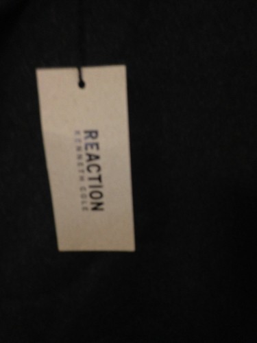 Kenneth Cole Slim-Fit Raburn Wool-Blend Charcoal Overcoat Mens - Picture 2 of 4