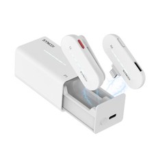 SYNCO Wireless Lavalier Mic for iPhone ipad P1L 2.4GHz Lapel Microphone --White