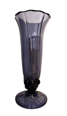 RARE SAVINIEN AMETHYST VAL SAINT LAMBERT LUXVAL GLASS VASE GRAFFART ART DECO