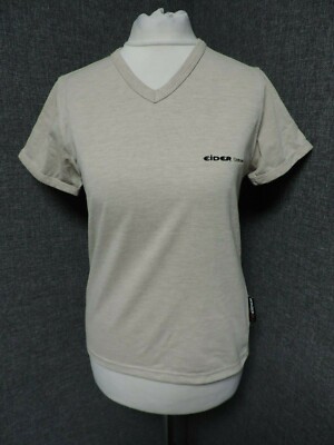 Eider Drycore ladies V Neck T shirt Beige UK S LN022 Ai 06