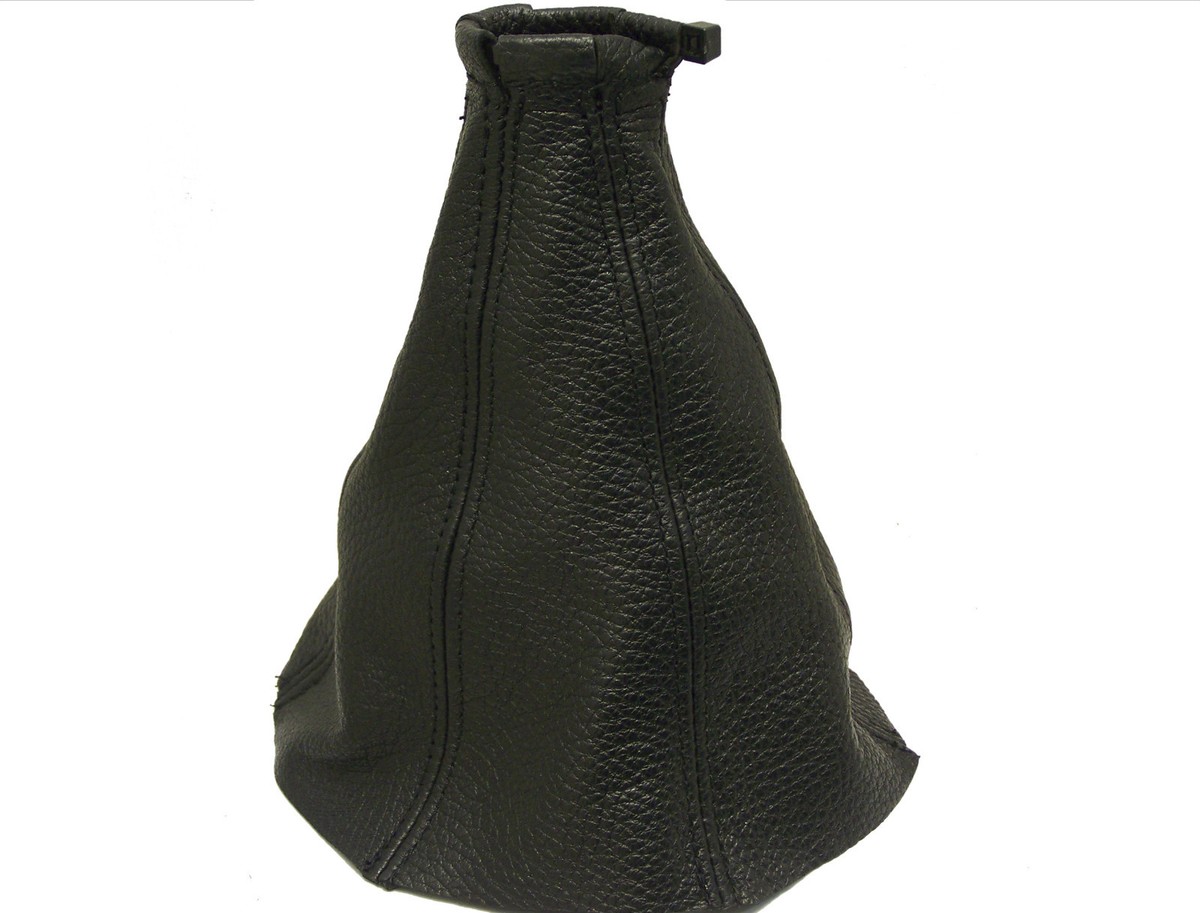 cuffia cambio in vera pelle nera cuciture blu per Ford Mondeo Mk2 2000