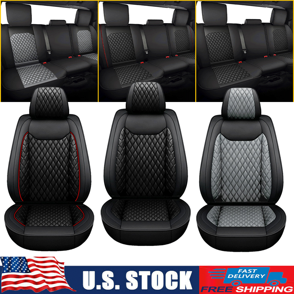 Car Seat Cover Luxury Leather Front Rear Cushion For Dodge Ram 1500 2500 3500-image