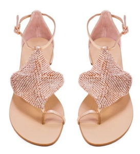Lola Cruz Sandalias De Cristal De Oro Rosa | eBay