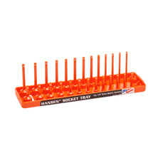 Hansen Global 1406 1/4" Dr. Metric Socket Holder Organizer Tray - Orange