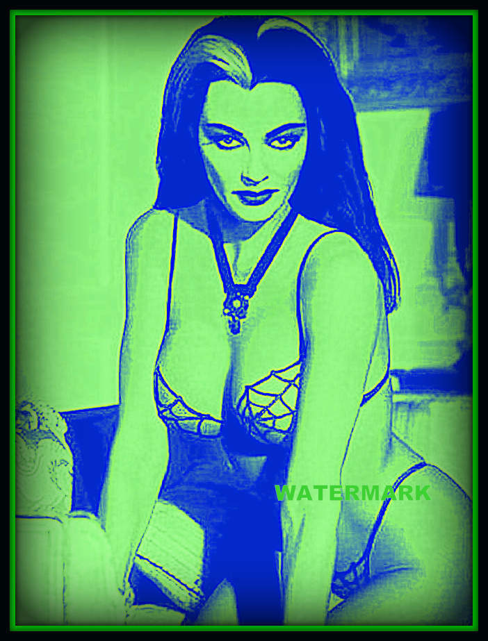THE MUNSTERS YVONNE DE CARLO LILY MUNSTER BIKINI PUBLICITY POP ART