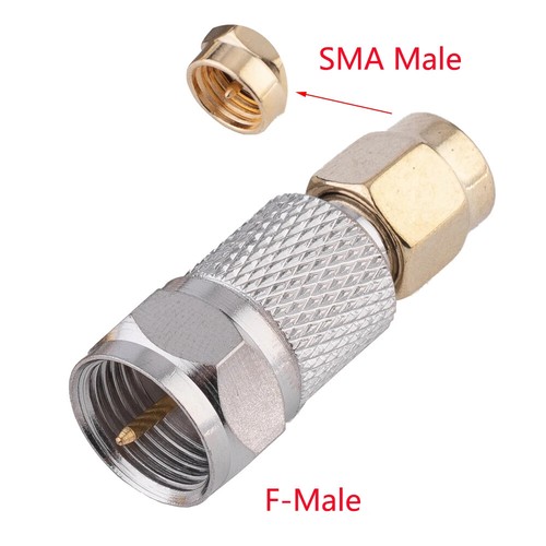 SMA To F TV Female Male Straight Connector RP SMA To F Quick Plug Adapter Coax - Picture 10 of 12
