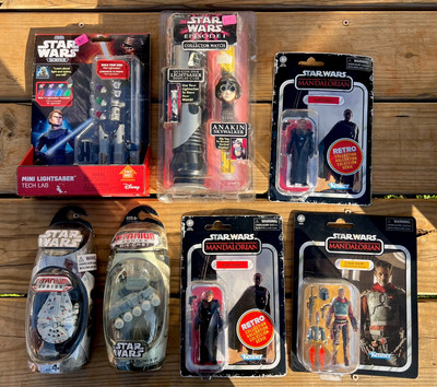 Star Wars Mandalorian Lot & Titanium Series Diecast Tank/Ship 